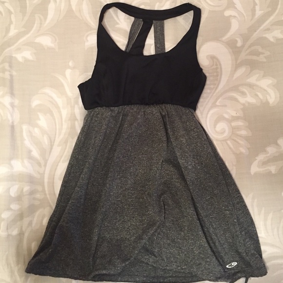 Gray and Black target work out top