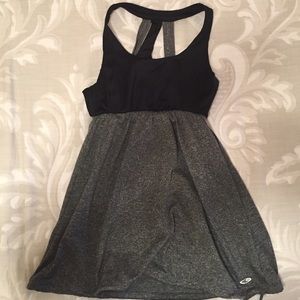Gray and Black target work out top