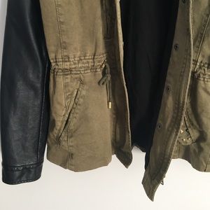 Forever 21 Jackets & Coats - Olive Studded & Faux Leather Military Jacket Forever 21 Jackets & Coats - Olive Studded & Faux Leather Military Jacket