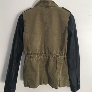 Forever 21 Jackets & Coats - Olive Studded & Faux Leather Military Jacket Forever 21 Jackets & Coats - Olive Studded & Faux Leather Military Jacket