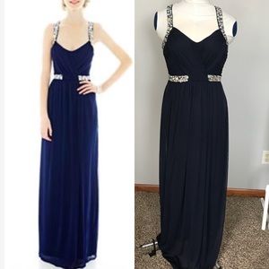 Navy blue prom dress
