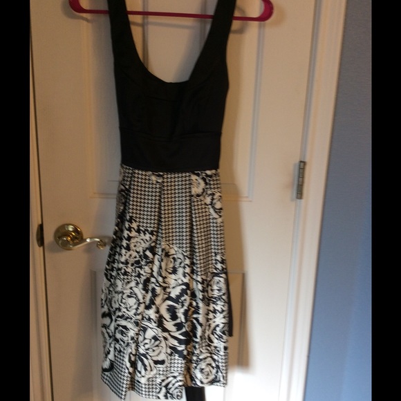 Black & cream dress