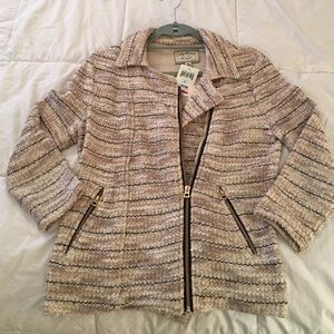 3/4 lucky brand zip up sweater