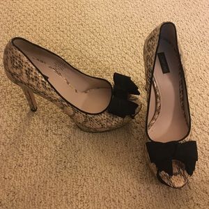 Joan & David peep toe heels