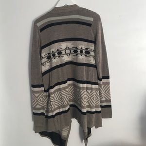 Sweaters - Gorgeous Tan and Black Draper Cardigan Sweaters - Gorgeous Tan and Black Draper Cardigan