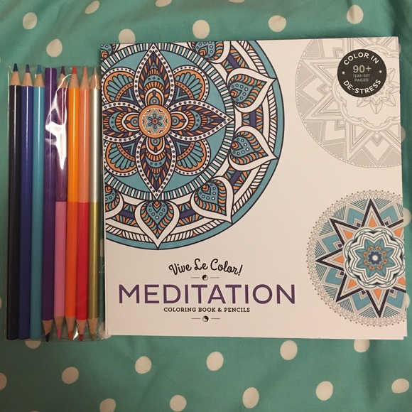 Adult Coloring Book and Colored Pencils
