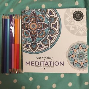 Adult Coloring Book and Colored Pencils