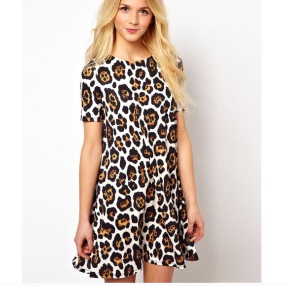 ASOS leopard swing dress