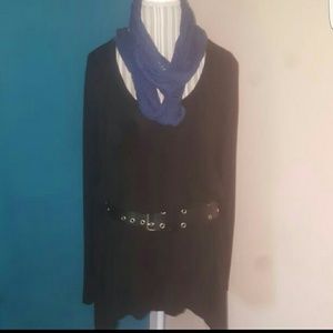 Black tunic EUC-XL or 0X. Worn once!