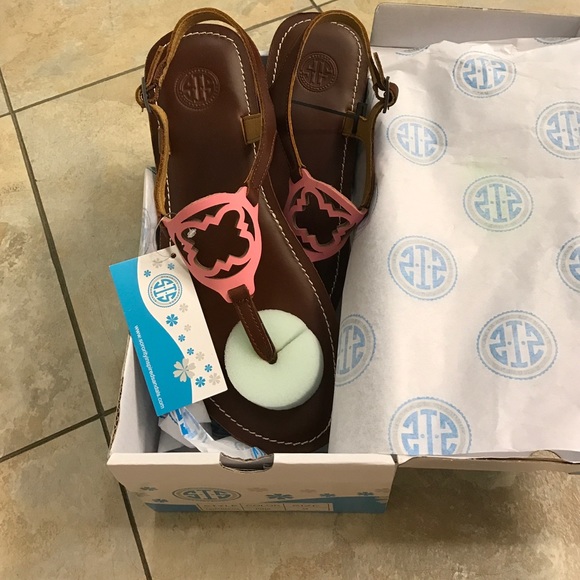 NWT Phi Mu Sorority inspired sandals