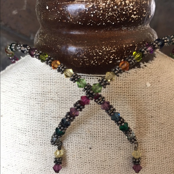 Chrystal Multi Colored Necklace - Picture 2 of 2
