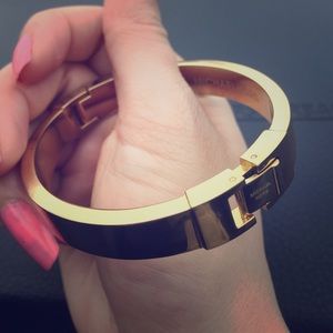 Michael Kors Gold Hinge Polished Bracelet