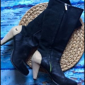 Terra Plana Recycled Leather Suede Black Boots