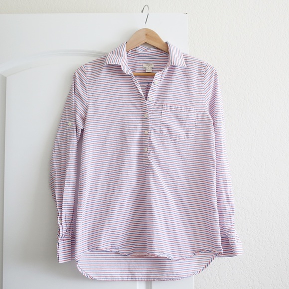 Red and blue stripe Popover