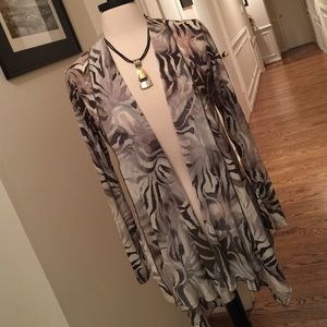 Brown, Tan and White Traveler's Jacket by Chico's