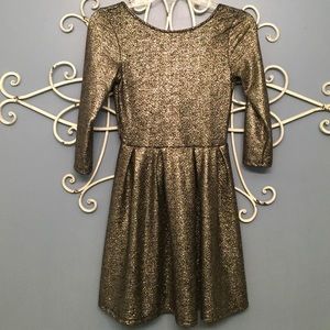 Black & Gold Fit and Flare Dress