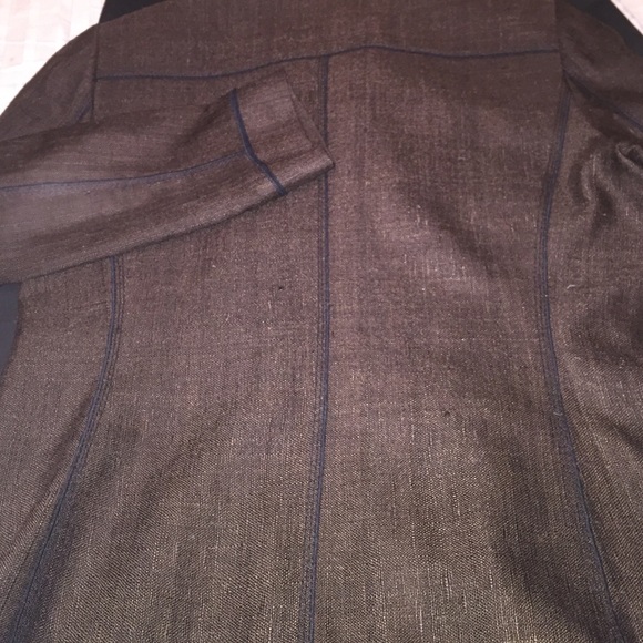 Brown Blazer With Black Trim - Picture 3 of 4