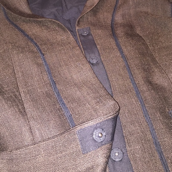 Brown Blazer With Black Trim - Picture 4 of 4