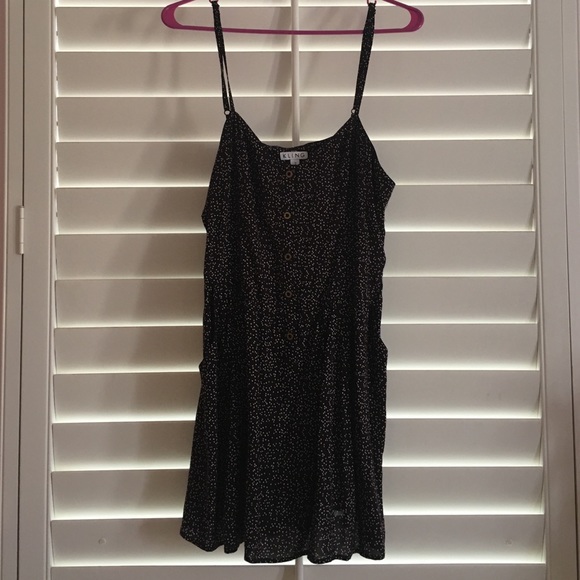 [5 for $25] Square dot Kling dress w/ pockets - Picture 1 of 3