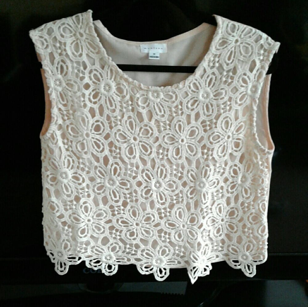 Crochet lace crop top