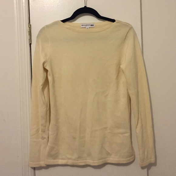 UNIQLO cream boat neck sweater