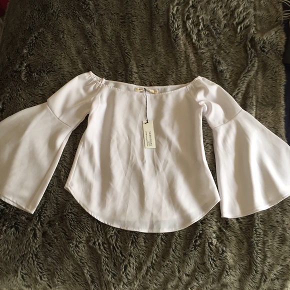 Morrisday the Label White Off The Shoulder Top size S - Picture 2 of 3