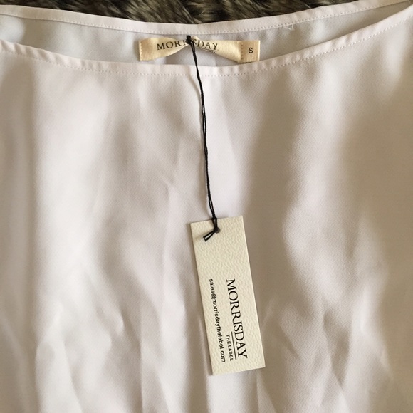 Morrisday the Label White Off The Shoulder Top size S - Picture 3 of 3