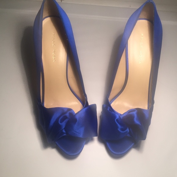 Pelle Moda Blue Satin Heel - Picture 1 of 2