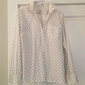 Black and navy polka dots