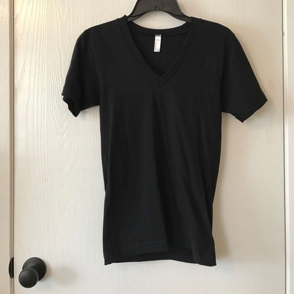 NWOT American Apparel Black V-Neck