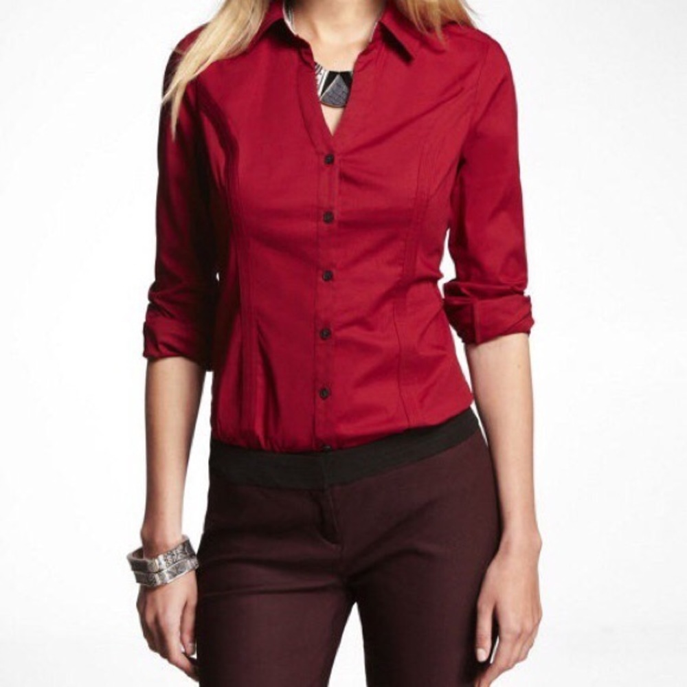 Espress essential shirt in red