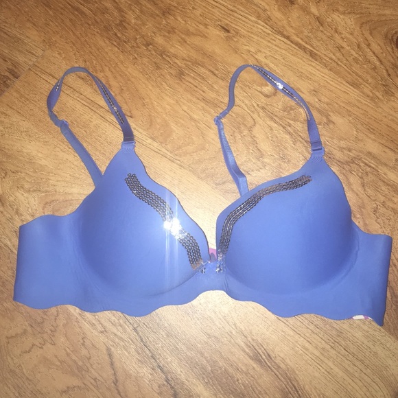 Royal Blue Victoria Secret Sequin Bra 36A