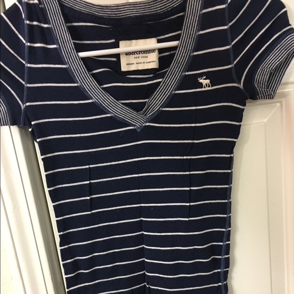 Abercombie Striped Navy Blue Tshirt