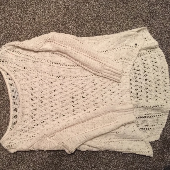 High low cable knit sweater