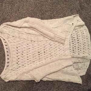 High low cable knit sweater