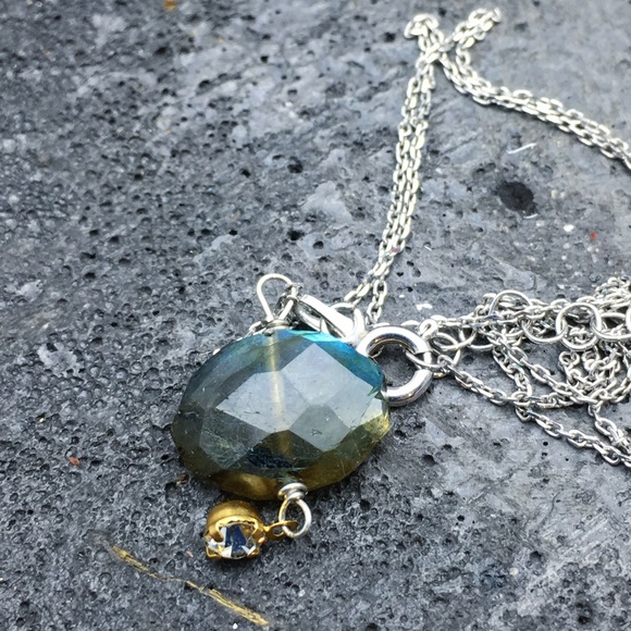 Delicate Labradorite silver necklace - Picture 4 of 6