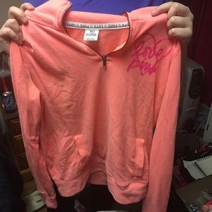 Coral Love Pink half zip
