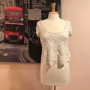 Charlotte Ruse white lace shirt