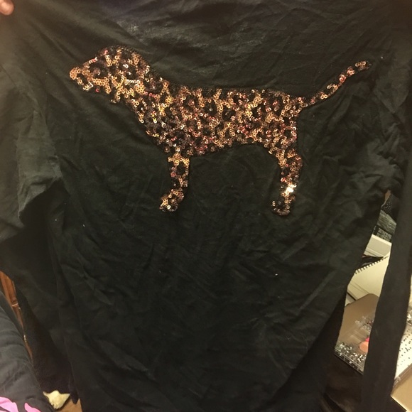Cheetah sequin dog long sleeve