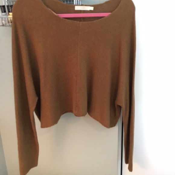 Gold crop sweater