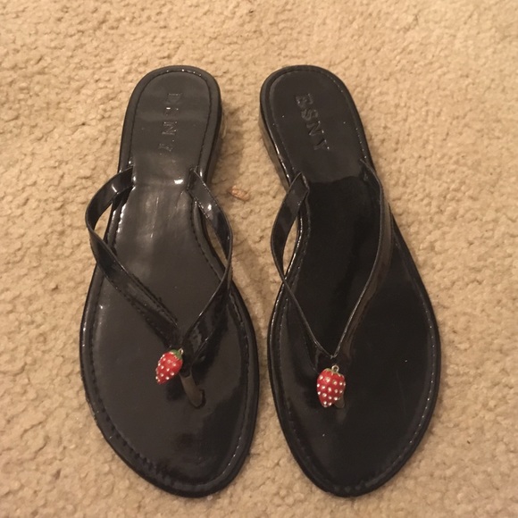 strawberry flip flops