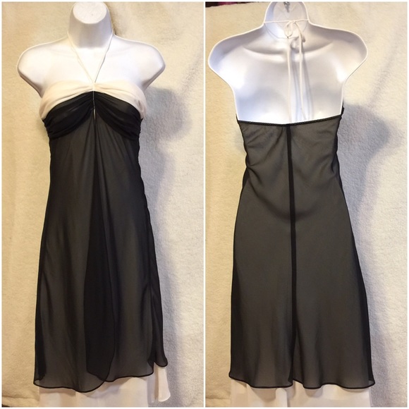 Celavie Collection Long Elegant Black & Cream Sz S - Picture 2 of 3