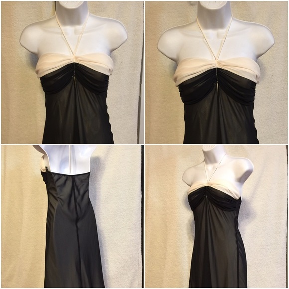 Celavie Collection Long Elegant Black & Cream Sz S - Picture 3 of 3