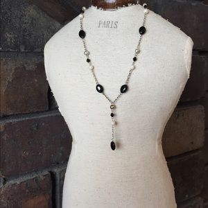 Black White and Silver Necklace Ann Taylor