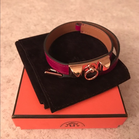 Hermes Rivale Double Tour Bracelet Rose Gold - Picture 2 of 4
