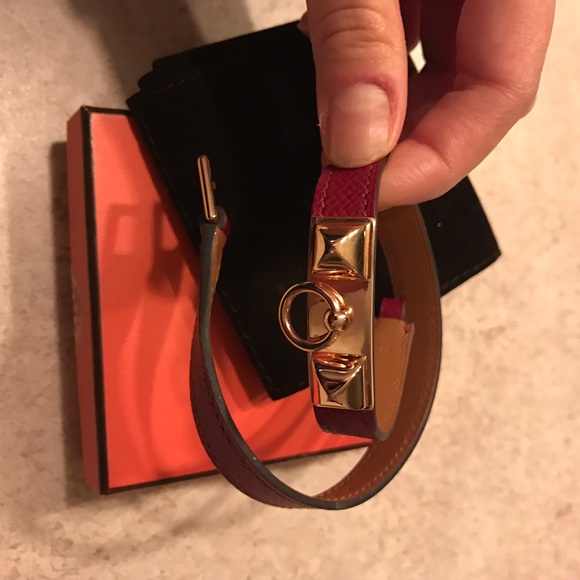 Hermes Rivale Double Tour Bracelet Rose Gold - Picture 3 of 4