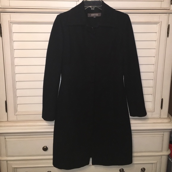 Kenneth Cole Reaction black wool walker coat 4