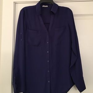 Deep blue blouse