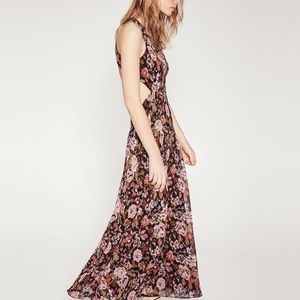 Zara backless ankle length dress