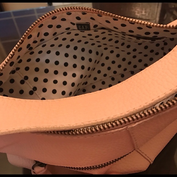 Gap Pink Pebble Leather Shoulder Bag
